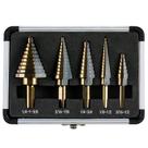 Conjunto de brocas Step Drill IRONANT 5PCS HSS Titanium 50 tamanhos Conjunto de brocas Step Drill IRONANT 5PCS HSS Titanium 50 tamanhos