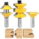 Conjunto de brocas Tenon para extensão de roteador Exqutoo de 3 peças de 1/2"