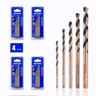 Conjunto de brocas Twist JEFE HEX, 5 conjuntos de 4 pacotes, comprimento de trabalho