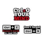 Conjunto de broches Alloy Enamel Funny Keyboard Shortcut x3