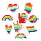 Conjunto de broches, blusa Rainbow Love, liga de lapela, 9 peças