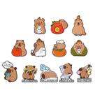 Conjunto de broches Capivara Cartoon Animal Lapel Pin Bad Conjunto de broches Capivara Cartoon Animal Lapel Pin Bad