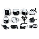 Conjunto de broches Cartoon Black Cat Creative Alloy x11 Conjunto de broches Cartoon Black Cat Creative Alloy x11