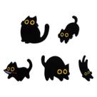 Conjunto de broches Cartoon Black Cat Creative Kitty Lapel Pin Conjunto de broches Cartoon Black Cat Creative Kitty Lapel Pin