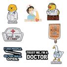 Conjunto de broches com tema médico criativo Doctor Nurse B