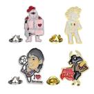 Conjunto de broches Creative Cartoon Alloy Blouse Lapel 17g Conjunto de broches Creative Cartoon Alloy Blouse Lapel 17g