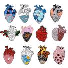 Conjunto de broches Creative Heart Colorful Anatomy Inspirado Conjunto de broches Creative Heart Colorful Anatomy Inspirado