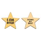 Conjunto de broches Creative Star com letras engraçadas em estilo retrô