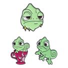 Conjunto de broches Cute Chameleon Cartoon Green Lizard Conjunto de broches Cute Chameleon Cartoon Green Lizard