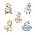 Conjunto de broches Cute Duck Cartoon White Duck Enamel
