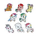 Conjunto de broches Cute Unicorn Cartoon Rainbow Pony Alloy