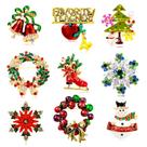 Conjunto de broches de Natal, blusa de liga leve, distintivos de lapela