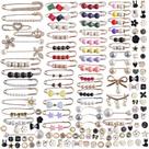 Conjunto de broches e alfinetes, 140 unidades para roupas e sapatos femininos