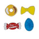 Conjunto de broches em estilo cartoon Candy, Bowknot, Bagel