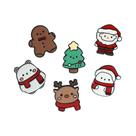 Conjunto De Broches Esmaltados De Natal: Papai Noel, Rena E Árvore De Natal - 6 Peças De Joias De