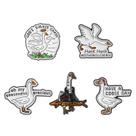 Conjunto de broches Funny Goose Cartoon Silly Goose Enamel