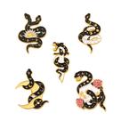 Conjunto de broches Gothic Snake Black Enamel Serpent Alloy Conjunto de broches Gothic Snake Black Enamel Serpent Alloy