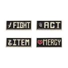 Conjunto de broches Retro Pixel Word Fight Act Item Mercy x4