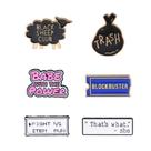 Conjunto de broches Retro Quote Creative Alloy Enamel Badges