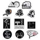Conjunto de broches Stick Figure Collection Alloy Enamel x10