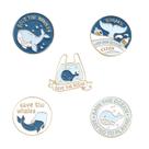Conjunto de broches Whale Ocean Theme Save the Ocean Alloy