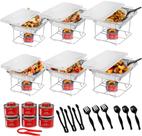 Conjunto de buffet de pratos descartáveis Alpha Living, pacote com 6