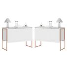 Conjunto de Buffets Industriais Milão Branco Cobre