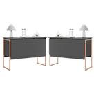 Conjunto de Buffets Industriais Milão Preto Cobre