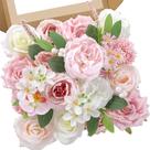 Conjunto de buquê de casamento Serwalin Pink Peonies com flores artificiais