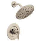 Conjunto de cabeça de chuveiro Moen Gibson Brushed Nickel 20cm com válvula