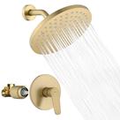 Conjunto de cabeça e alça de chuveiro Lavatrum Gold 20cm Rainfall