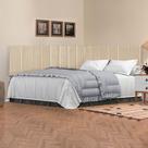 Conjunto de Cabeceira Casal Suspensa Moderna - 140 CM - Areia Suede