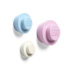 Conjunto de cabides de parede LEGO Room Copenhagen Decorativo Azul Claro/Rosa/Branco