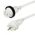 Conjunto de cabos Marinco 199120 30A 125V 15m Branco Conjunto de cabos Marinco 199120 30A 125V 15m Branco