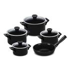 Conjunto de Caçarolas Clear 5 Peças Preto Ceraflame