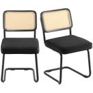Conjunto de cadeiras de jantar VEVOR Rattan Mid Century Modern (18,1") x2