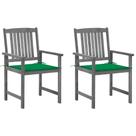 Conjunto de cadeiras de pátio vidaXL Rustic Charm em madeira de acácia com almofadas