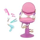 Conjunto de cadeiras de salão de beleza, nossa geração de 7 peças para meninas, cor rosa