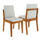 Conjunto de Cadeiras Sala de Jantar 2 Peças Madeira Maciça Confortável Lady Conjunto de Cadeiras Sala de Jantar 2 Peças Madeira Maciça Confortável Lady
