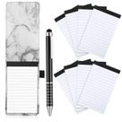 Conjunto de caderno de bolso Outus de 10 peças, suporte de couro PU, 8 recargas