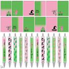 Conjunto de cadernos e canetas Gilprop Witch, rosa, verde, 24 unidades
