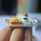 Conjunto de café da manhã SXFSE para acessórios de decoração Dollhouse 1:12