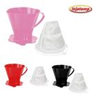 Conjunto De Cafe Juliana 2 em 1 Suporte Com Filtro Cores Injetemp Conjunto De Cafe Juliana 2 em 1 Suporte Com Filtro Cores Injetemp