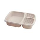 Conjunto De Caixa De Almoço Bento De Palha De Trigo Com 3 Compartimentos, Recipientes Plásticos Para