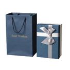 Conjunto de caixa e bolsa de presente azul 18x12.5x8cm 210g