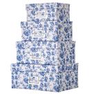 Conjunto de caixas de armazenamento Briful Blue and White Porcelain 4 em 1