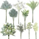 Conjunto de caixas de hastes de vegetação artificial FOTEEWL 70 unidades verde sálvia