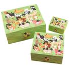 Conjunto de caixas de presente com tema de cachorro com tampas, 3 peças 34x27x14cm L