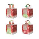 Conjunto De Caixas De Presente De Natal Com 12 Ou 24 Unidades Com Suporte Interno Para Decoração E