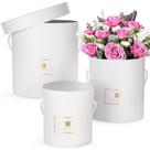 Conjunto de caixas de presente Hollyone Round Nesting Boxes, 3 tamanhos, brancas